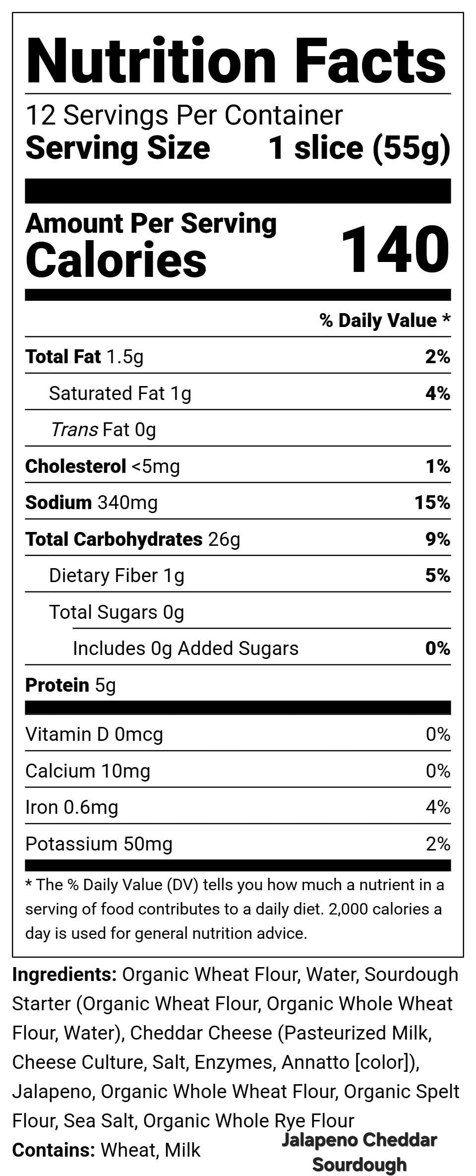 Jalapeno Cheddar Sourdough