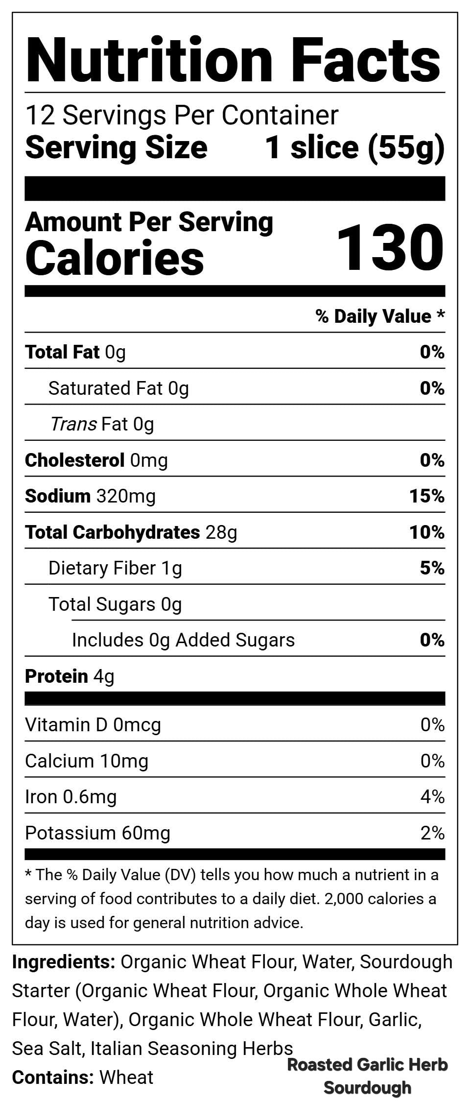 Roasted Garlic Herb Sourdough